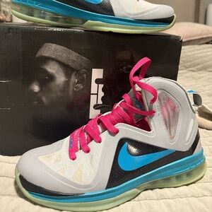 Nike Sneakers - White, Blue, and Pink